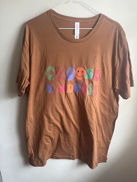 Choose Kindness Large Brown T Shirt