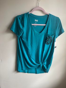 Oversized, pre tied pocket t shirt with Basic Witch Size XS